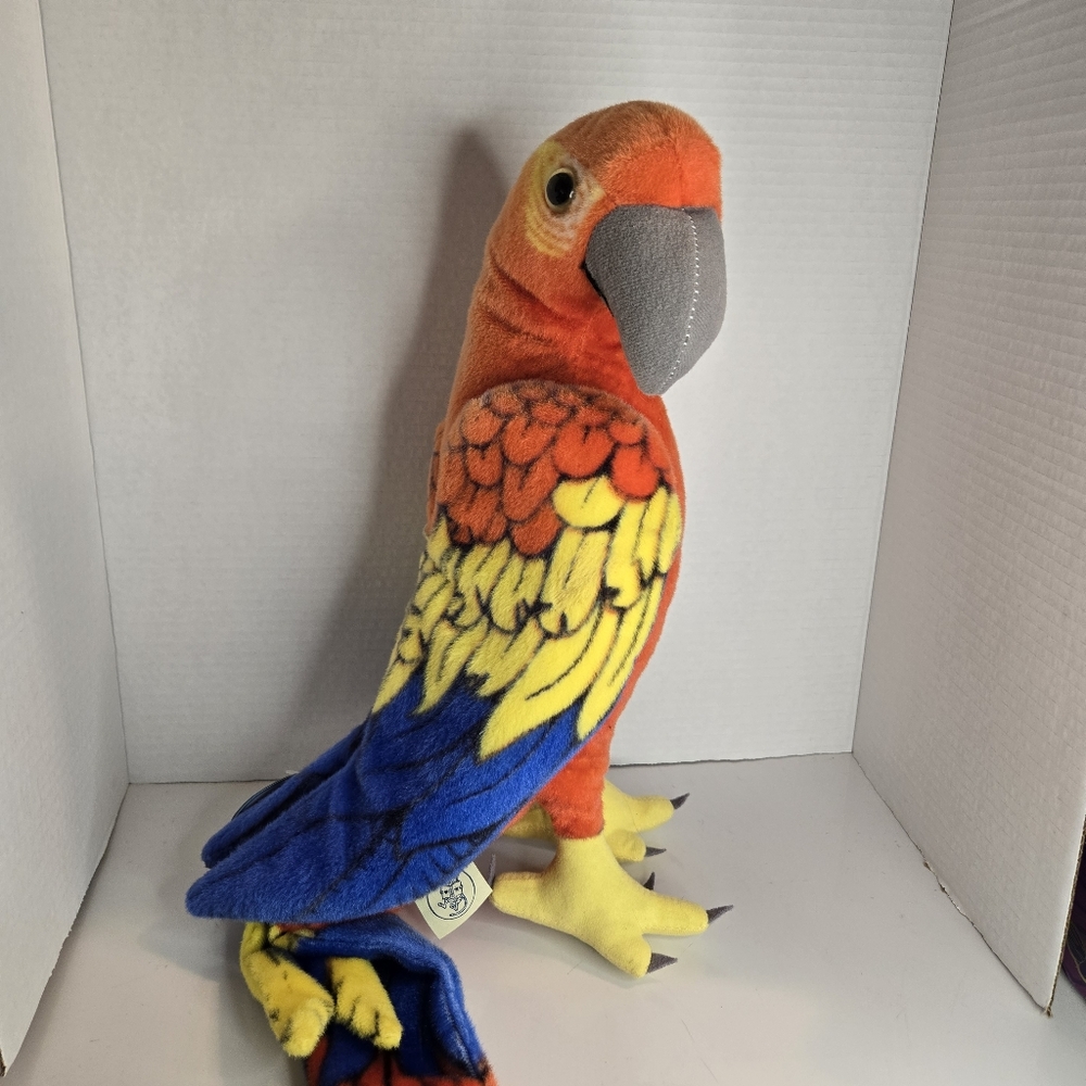 Tiger Tale Toys Viahart 2017 Red Macaw Parrot Plush Stuffed Animal NWT 18" Large